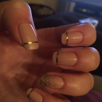 Orchard Nails - Michelle- Pale Pink and Gold - Nail Salons Near Me - Corona, California Orchard Nails - Michelle- Pale Pink and Gold - Nail Salons Near Me - Corona, California