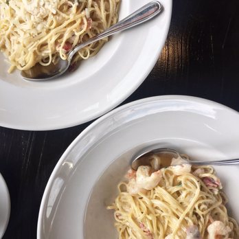 Via Cibo - Carbonara with shrimp - Italian Near Me - Calgary, Alberta Via Cibo - Carbonara with shrimp - Italian Near Me - Calgary, Alberta