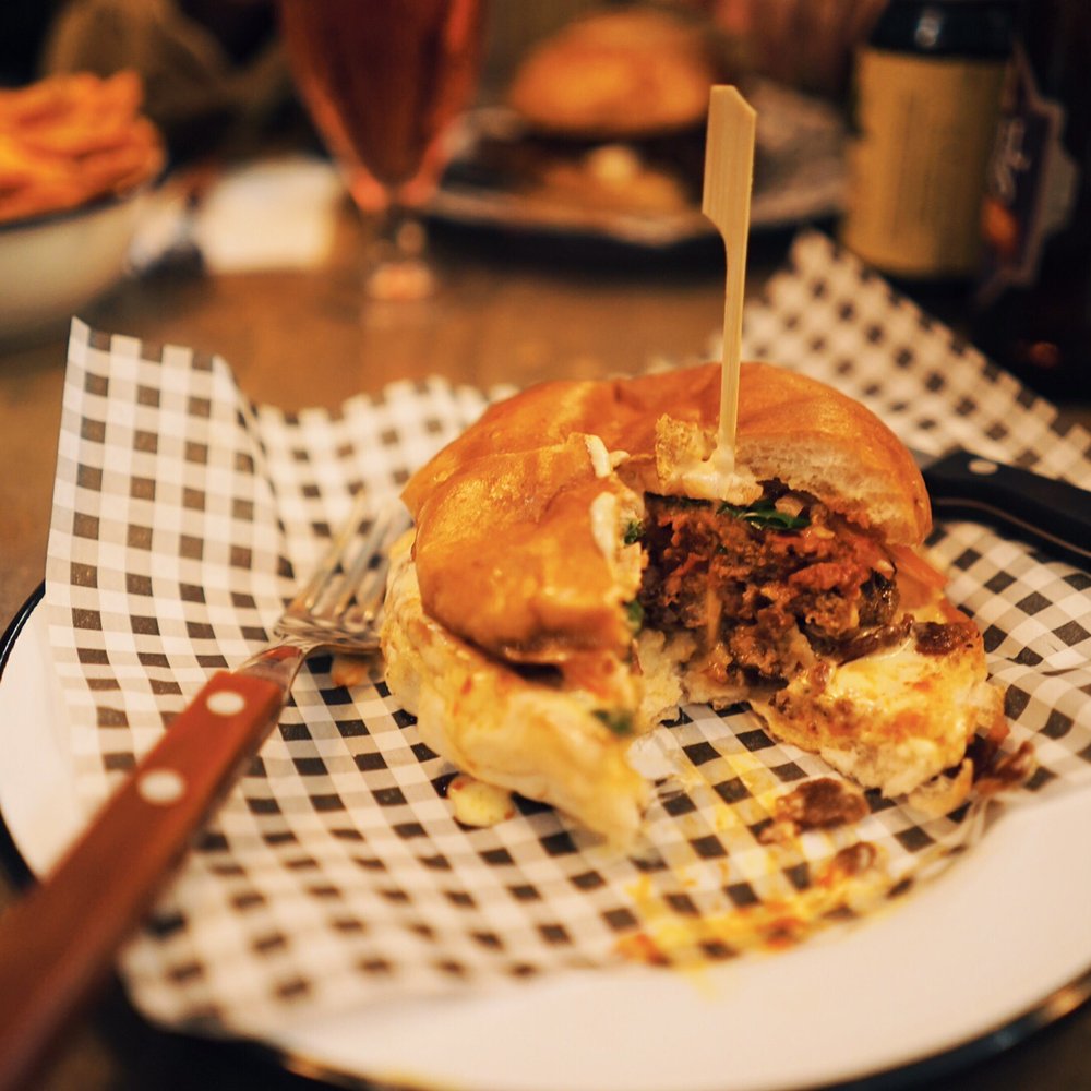 Bread Meats Bread - 'Red label' Scotalian burger. Very good; a bit of a kick and a bit different. - Burgers Near Me - Edinburgh, EDH Bread Meats Bread - 'Red label' Scotalian burger. Very good; a bit of a kick and a bit different. - Burgers Near Me - Edinburgh, EDH