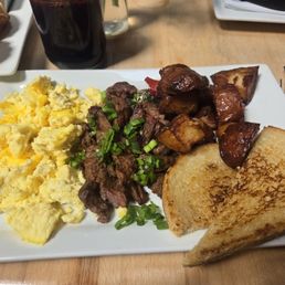Steak and eggs