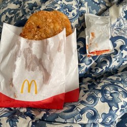 McDonald's - Disgusting! Why would you give customers open packets? That's SO dirty!!