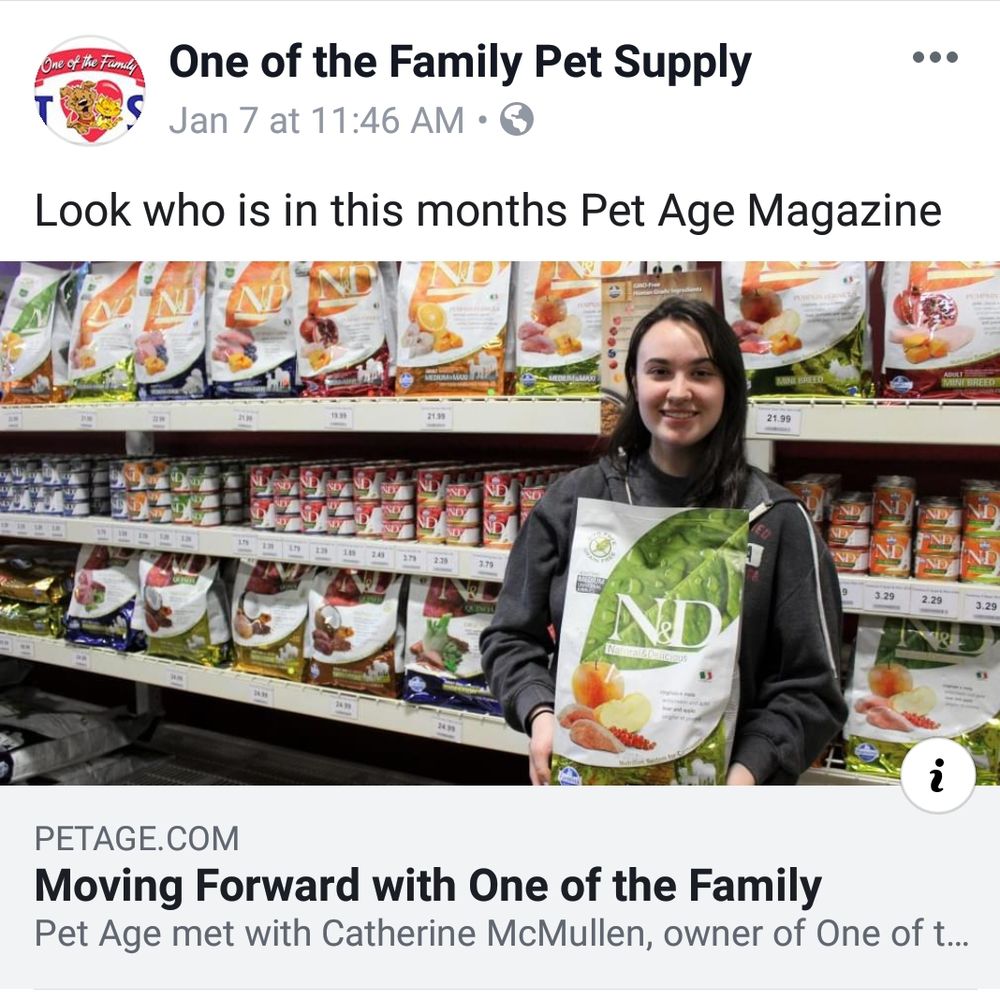 One Of The Family Pet Supply Image