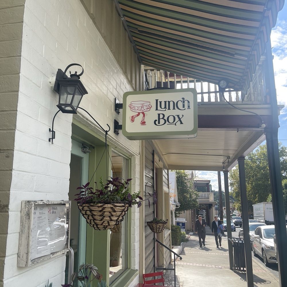 The Lunch Box - Sidewalk front of Lunchbox - Sandwiches Near Me - Sonora, California The Lunch Box - Sidewalk front of Lunchbox - Sandwiches Near Me - Sonora, California