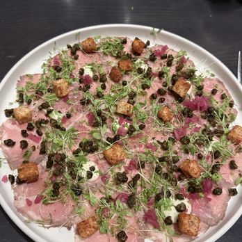 Pearl & Vine - Beef carpaccio - New American Near Me - Katy, Texas Pearl & Vine - Beef carpaccio - New American Near Me - Katy, Texas