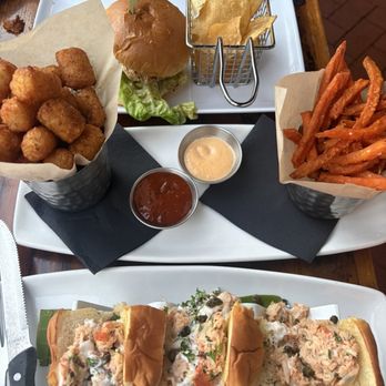 Finney's Crafthouse - Santa Barbara - Mini Lobster Rolls , Small order of Sweet Potato Fries & Tater Tots, along with a Chipotle Chicken Sandwich - Cocktail Bars Near Me - Santa Barbara, California Finney's Crafthouse - Santa Barbara - Mini Lobster Rolls , Small order of Sweet Potato Fries & Tater Tots, along with a Chipotle Chicken Sandwich - Cocktail Bars Near Me - Santa Barbara, California