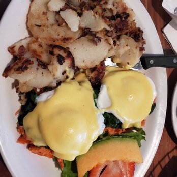 Rusty Pelican Cafe - Salmon eggs benedict with potatoes - Desserts Near Me - Mill Creek, Washington Rusty Pelican Cafe - Salmon eggs benedict with potatoes - Desserts Near Me - Mill Creek, Washington