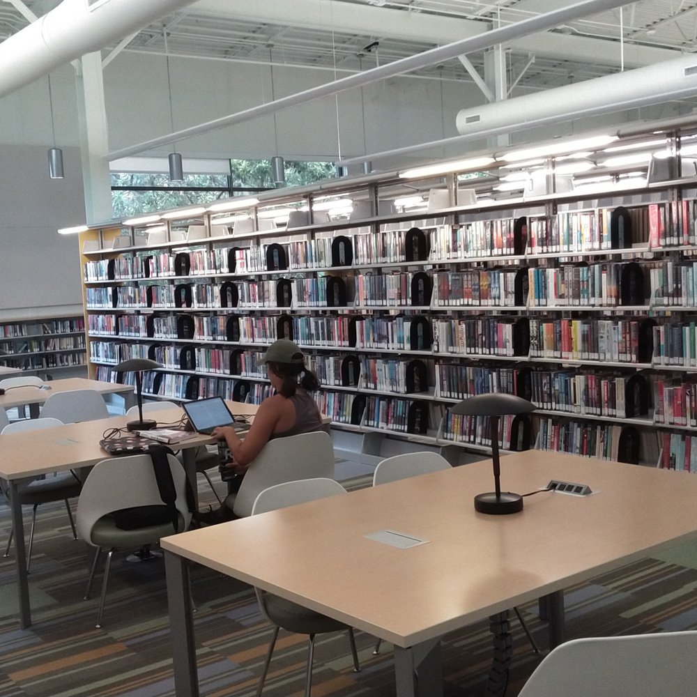 Kingwood Branch Library - This is a vast area upstairs with tables. It's spacious and airy, but still manages to be cozy. - Libraries Near Me - Kingwood, Texas Kingwood Branch Library - This is a vast area upstairs with tables. It's spacious and airy, but still manages to be cozy. - Libraries Near Me - Kingwood, Texas