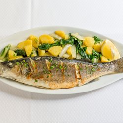 Briuni - Wolfsbarsch mit Mangoldkartoffeln