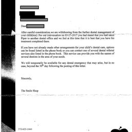 Letter "firing" us as patients. Keep quiet, go along with the program. Letter "firing" us as patients. Keep quiet, go along with the program.