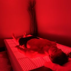 WYO LifeStim Wellness Spa & Nail Bar - Relax in our 40 minute red light therapy bed. 20 min. On each. Side. $65 (similar to a massage, but touch less).