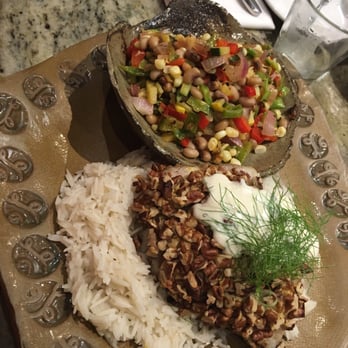Garfrericks Cafe - Pecan encrusted Grouper with basmati rice and Hoppin john - American Near Me - Oxford, Alabama