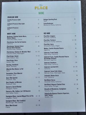 Menu photo 1 The Place Buffalo, NY Menu photo 1 The Place Buffalo, NY