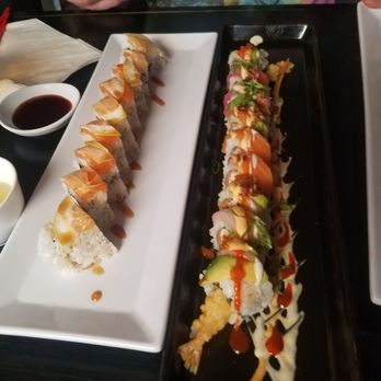 Doke Sushi - On the left is the Murphys roll, a new favorite for both me and my husband, and the chef special. - Japanese Near Me - Murphys, California