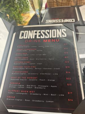 Menu photo 1 Confessions Houston, TX