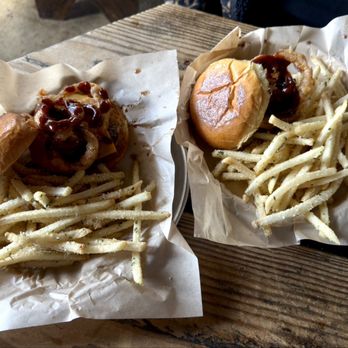 Workhorse Bar - Cheese, onion rings, BBQ sauce and Burger Heaven - Dive Bars Near Me - Austin, Texas