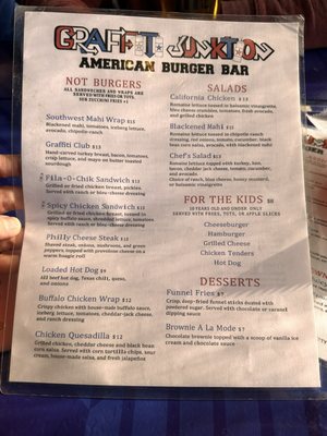 Menu photo 3 Graffiti Junktion Jacksonville Beach, FL