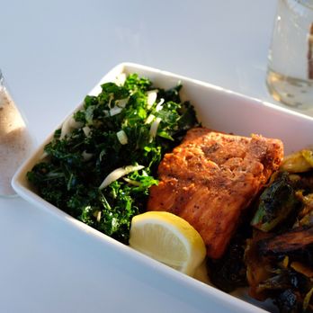 Vessel Kitchen - Steelhead trout with kale and Brussels. - New American Near Me - Midvale, Utah Vessel Kitchen - Steelhead trout with kale and Brussels. - New American Near Me - Midvale, Utah