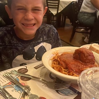 Maggiano's - He was so happy with his big Meatball. - Italian Near Me - Las Vegas, Nevada Maggiano's - He was so happy with his big Meatball. - Italian Near Me - Las Vegas, Nevada