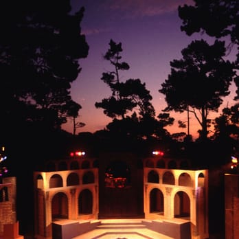 Forest Theater - An october sunset over the Forest Theater setting for Julius Caesar, staged for PacRep's Carmel Shake-speare Festival. - Performing Arts Near Me