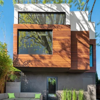 Dreamcatcher Remodeling - Exterior view with wood cladding - General Contractors Near Me - Irvine, California
