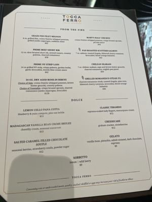Menu photo 4 Tocca Ferro Italian Chophouse Anaheim, CA Menu photo 4 Tocca Ferro Italian Chophouse Anaheim, CA