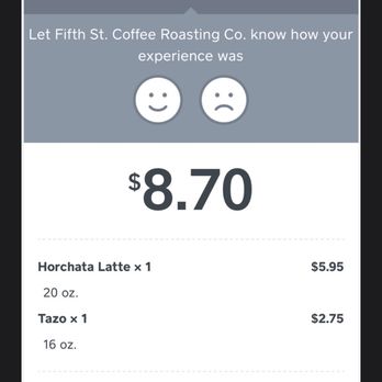 Fifth St. Coffee Roasting Co - My receipt - Coffee & Tea Near Me - Gilroy, California Fifth St. Coffee Roasting Co - My receipt - Coffee & Tea Near Me - Gilroy, California