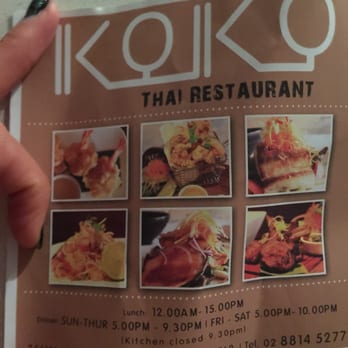 Koko Thai Resturant - Take away menu - Thai Near Me - The Ponds, NSW