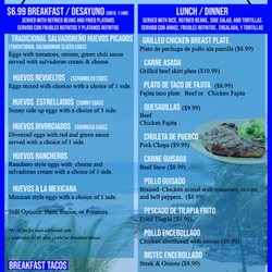 Playita’s - 2021 Menus