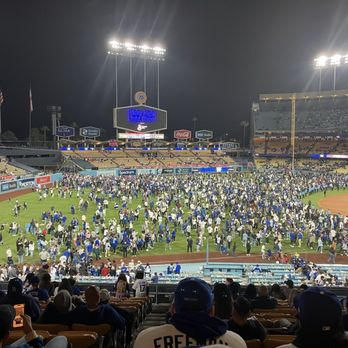 Dodger Stadium - Fans on the field for Friday night fireworks - Stadiums & Arenas Near Me - Los Angeles, California Dodger Stadium - Fans on the field for Friday night fireworks - Stadiums & Arenas Near Me - Los Angeles, California
