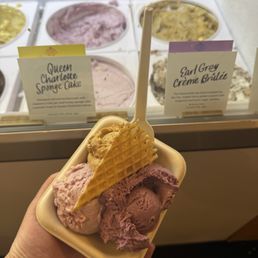 Queen Charlotte Sponge Cake, Earl Grey Crme Brle Ice Cream Pint Queen Charlotte Sponge Cake, Earl Grey Crme Brle Ice Cream Pint