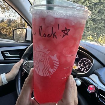 Starbucks - Passion tea with peach and raspberry pearls - Coffee & Tea Near Me - Redlands, California