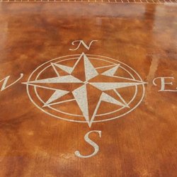 Premier Stained Concrete - Compass Rose.