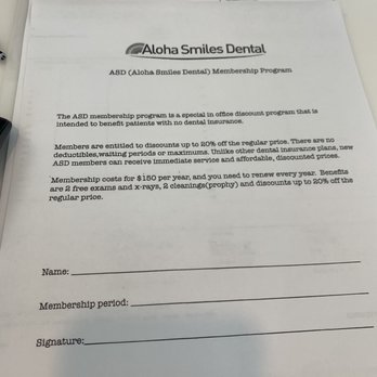 Aloha Smiles Dental - membership program - General Dentistry Near Me - Honolulu, Hawaii