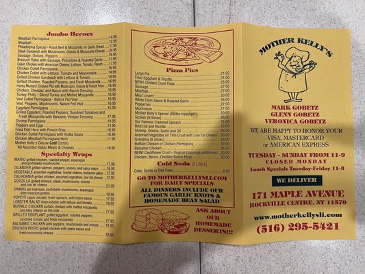 Menu photo 2 Mother Kelly's Rockville Centre, NY Menu photo 2 Mother Kelly's Rockville Centre, NY