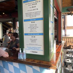 The Wurst House - Price showing 32 oz. Drink was cheaper than 2 16 oz. Drinks.