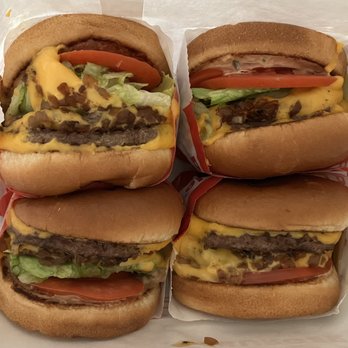 In-N-Out Burger - Double doubles w/cheese and grilled onions - Fast Food Near Me - Millbrae, California