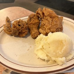 Dutch Kitchen Restaurant - Fried Chicken with Real Mashed Potatoes  He hated the mashed.  Said it tasted weird