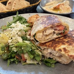 Chicken shawarma wrap and fattoush salad!
