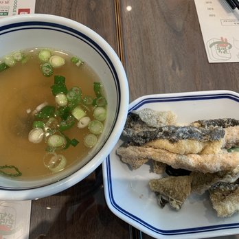Big Trio Wonton Noodle - Crispy fried fish skins with broth, yummy! - Chinese Near Me - Aurora, Ontario