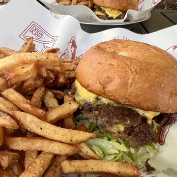 Northside Yacht Club - Double Smash Burger and fries. - Gastropubs Near Me - Cincinnati, Ohio
