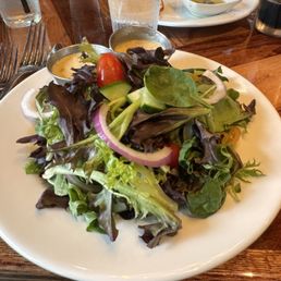 Salad with honey mustard.