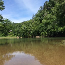 Beautiful scenery on Big Piney river upstream of resort. Beautiful scenery on Big Piney river upstream of resort.