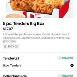 5 pc tenders big box, misleading
