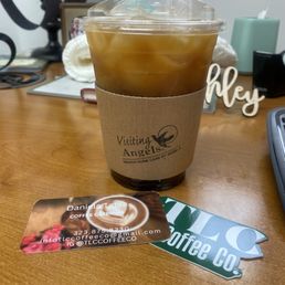 Americano with almond milk and homemade vanilla Americano with almond milk and homemade vanilla