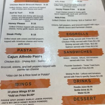 Da Foodie Spot - Menu - Chicken Wings Near Me - Tucker, Georgia
