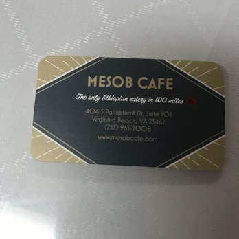 Mesob Cafe - Card - Ethiopian Near Me - Virginia Beach, Virginia