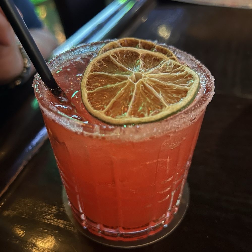 Strawberry margarita not on menu but created just for us! Strawberry margarita not on menu but created just for us!
