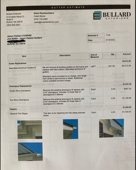 Slide of Bullard Exteriors