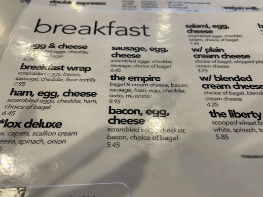 Menu photo 4 5 Borough Bagels Clive, IA
