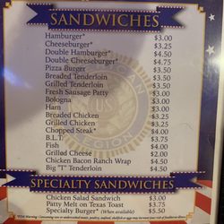 American Legion - Menu 4